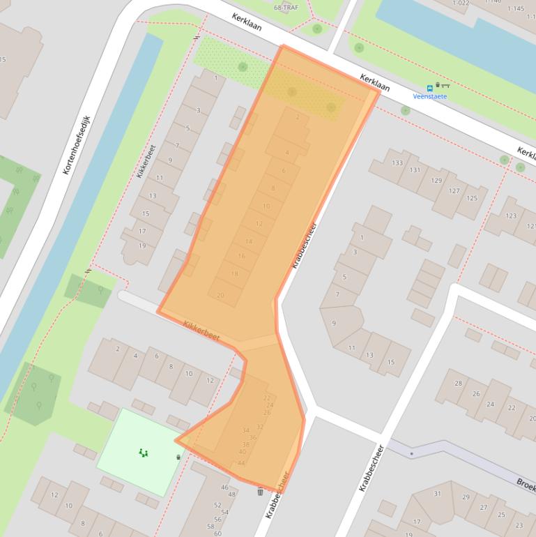 Kaart van postcodegebied 1241VD.