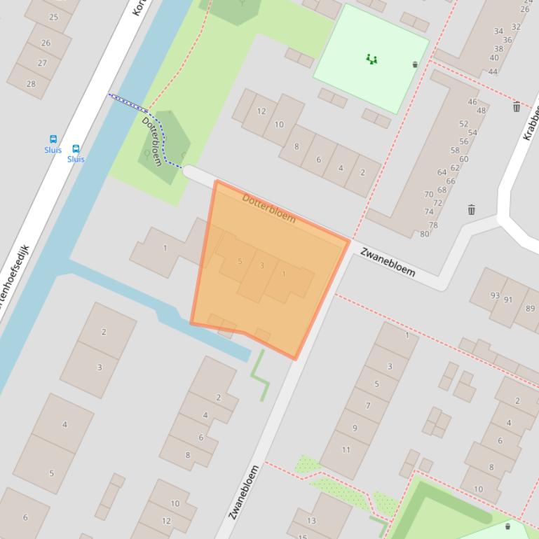 Kaart van postcodegebied 1241VJ.