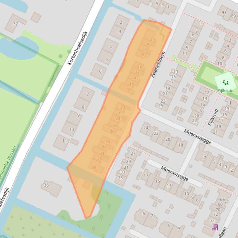 Kaart van postcodegebied 1241VM.