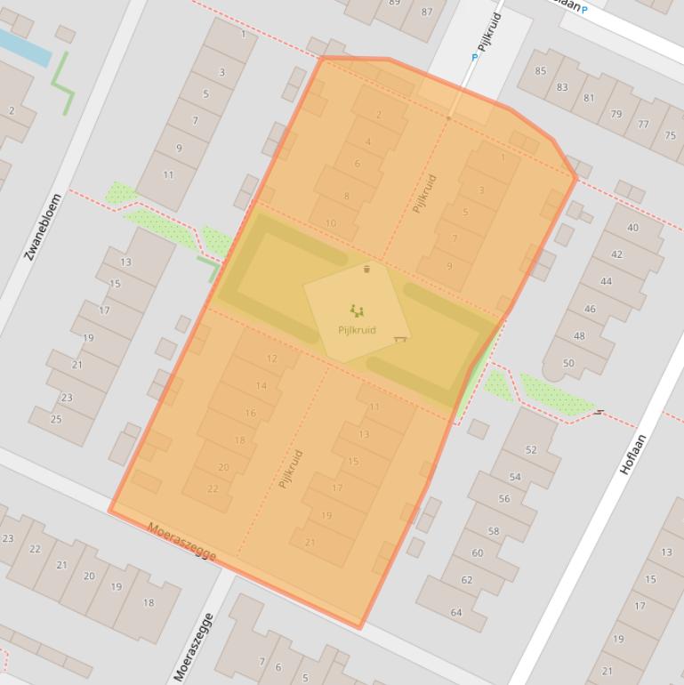 Kaart van postcodegebied 1241VN.