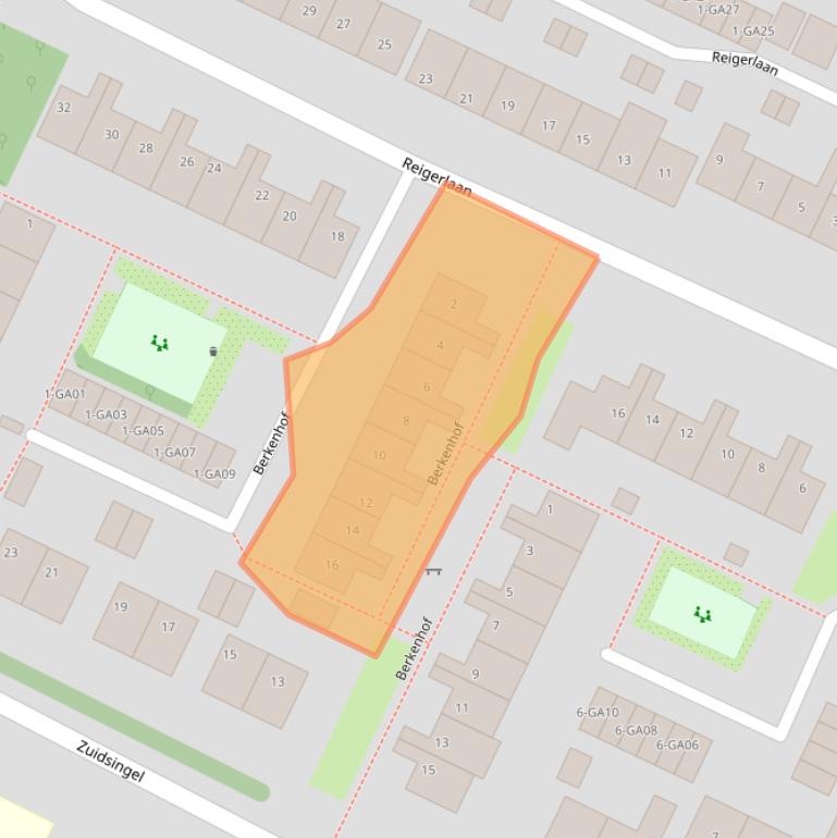 Kaart van postcodegebied 1241VR.