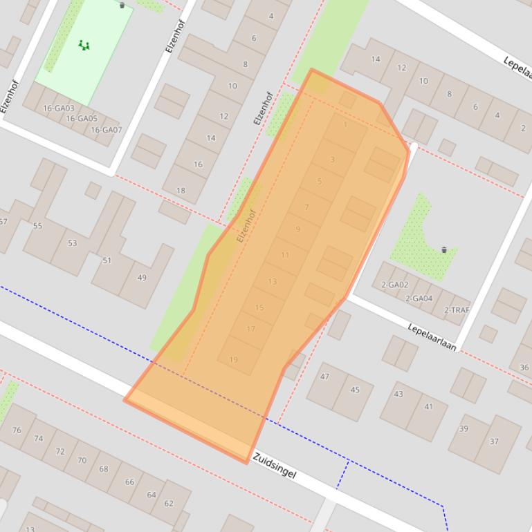 Kaart van postcodegebied 1241VX.