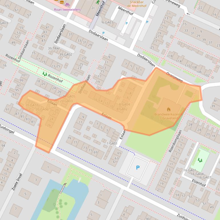 Kaart van postcodegebied 1241XC.