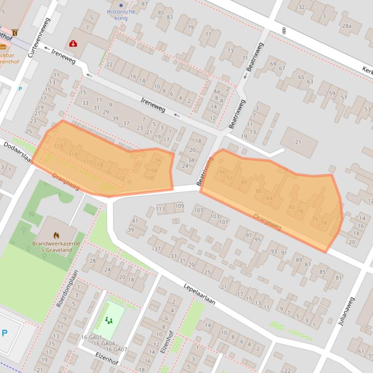Kaart van postcodegebied 1241XV.