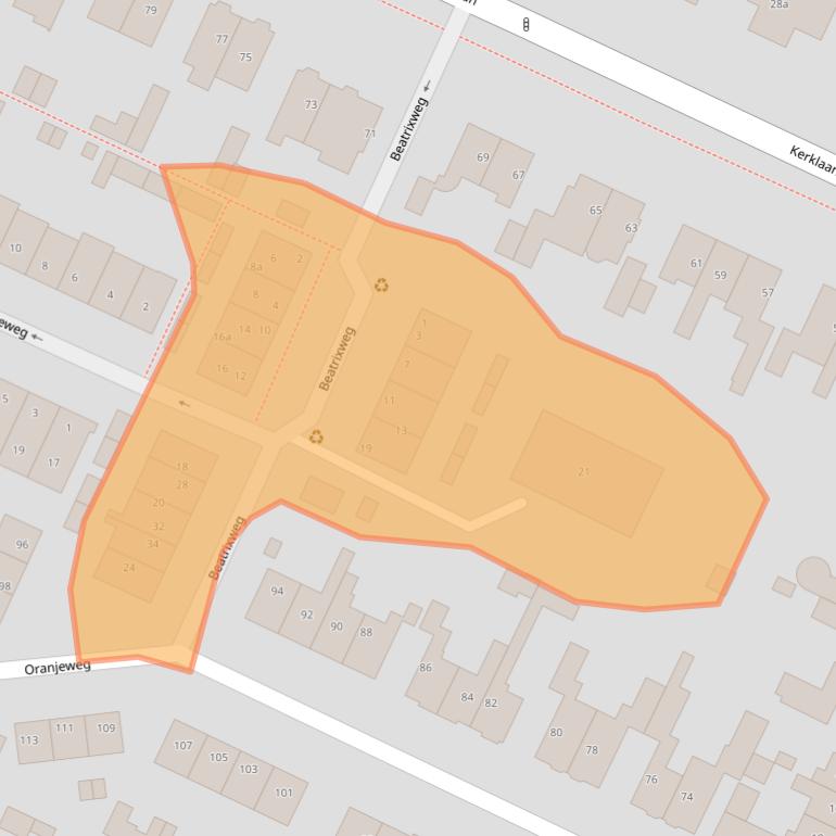 Kaart van postcodegebied 1241XW.