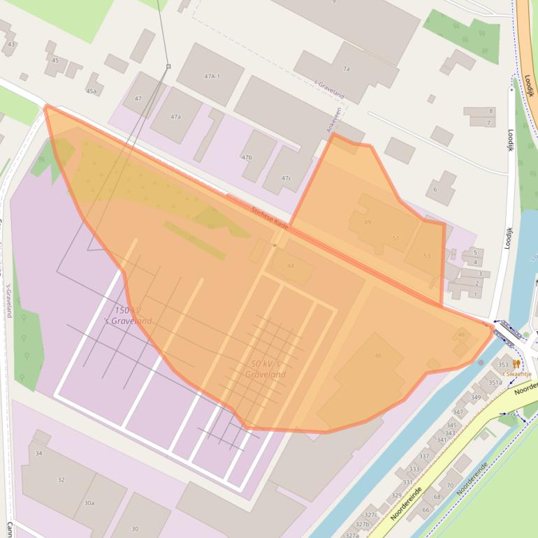 Kaart van postcodegebied 1243HW.