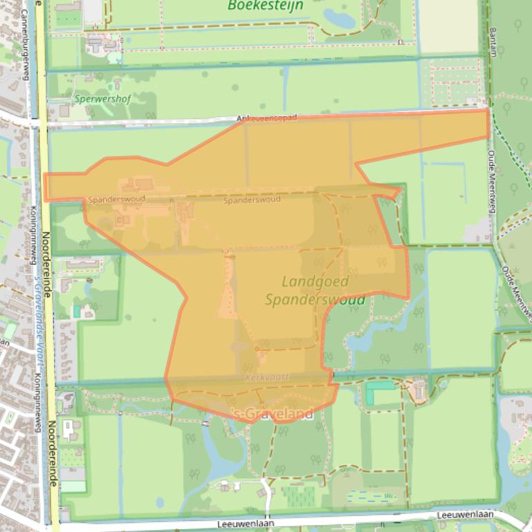 Kaart van postcodegebied 1243HZ.