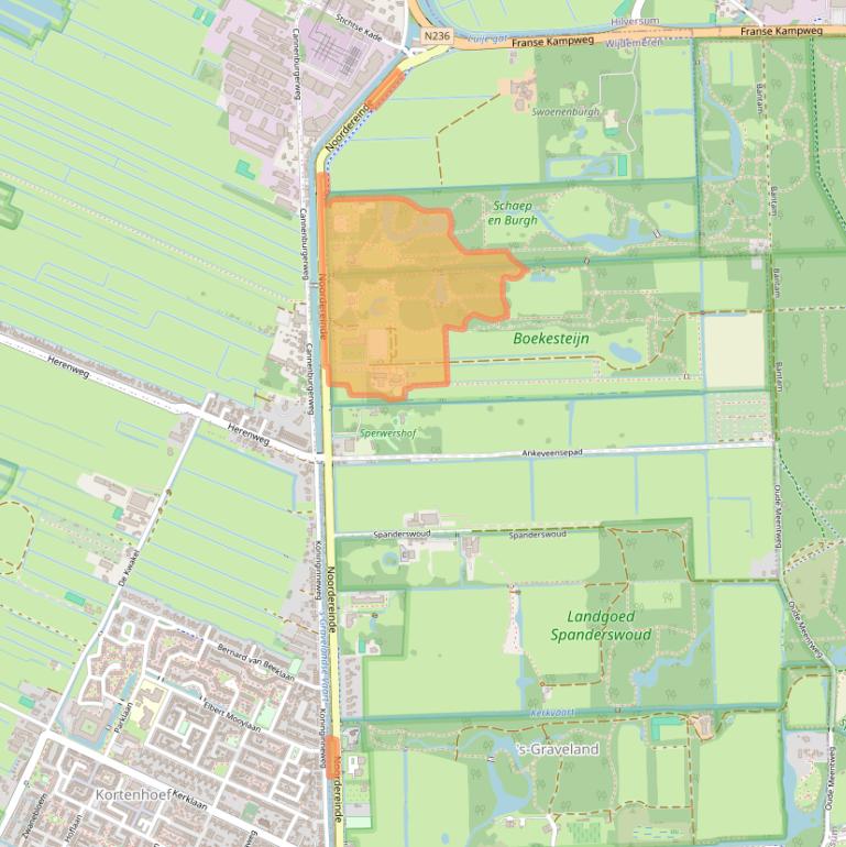 Kaart van postcodegebied 1243JJ.