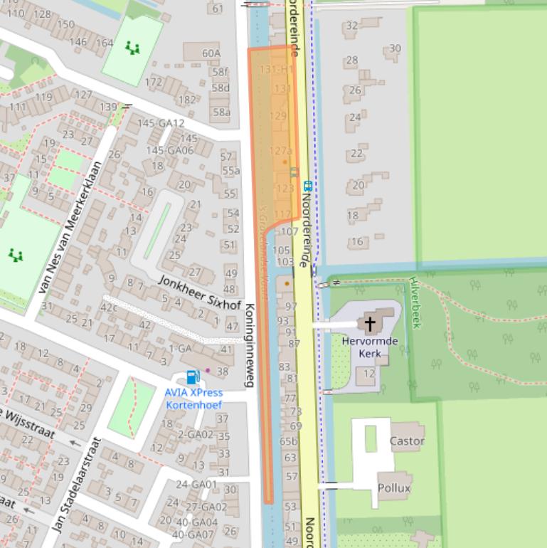 Kaart van postcodegebied 1243JL.