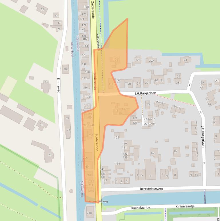 Kaart van postcodegebied 1243KR.