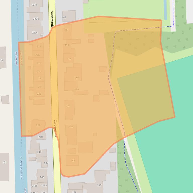 Kaart van postcodegebied 1243KT.