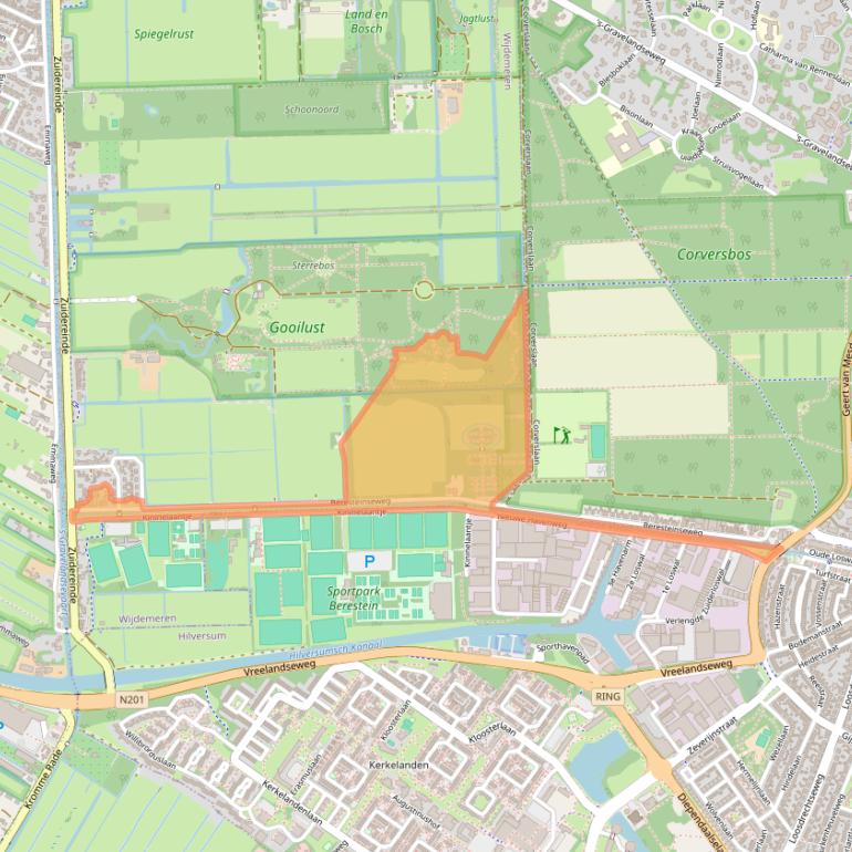 Kaart van postcodegebied 1243LC.