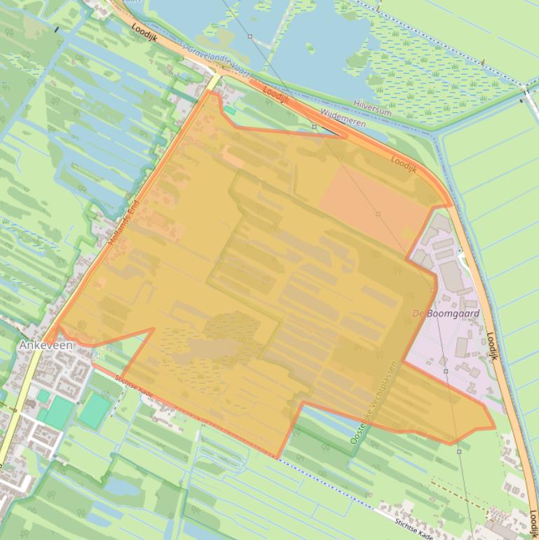 Kaart van postcodegebied 1244NR.