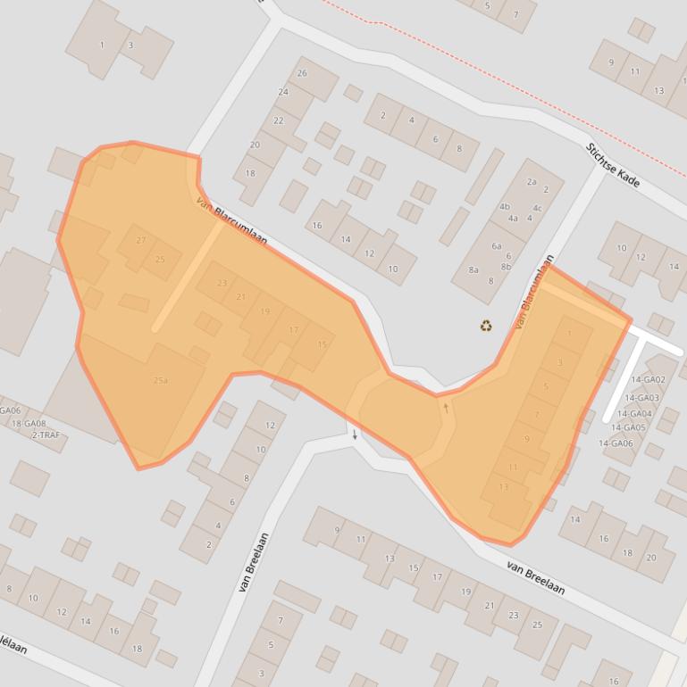 Kaart van postcodegebied 1244NX.