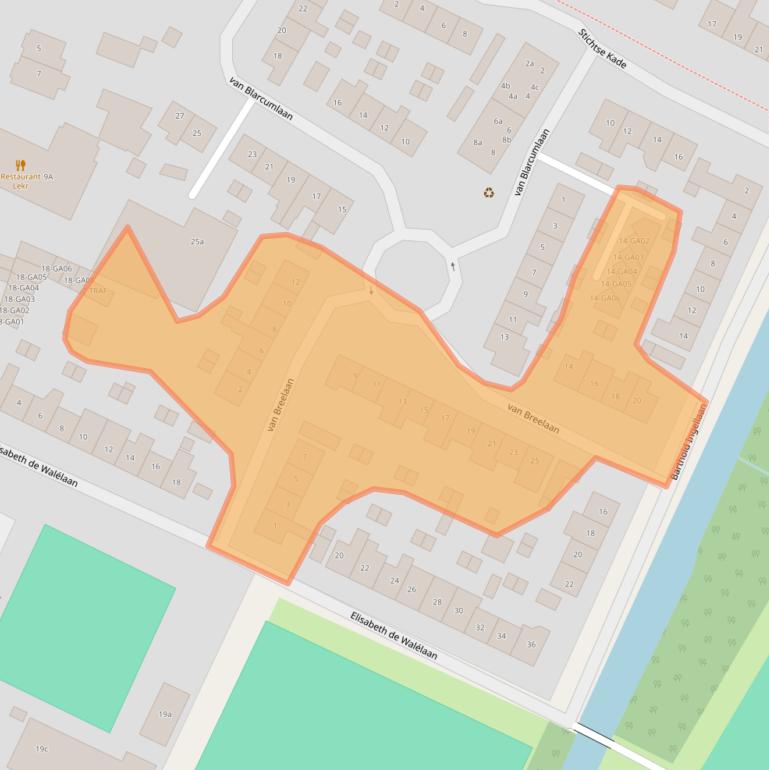 Kaart van postcodegebied 1244PB.