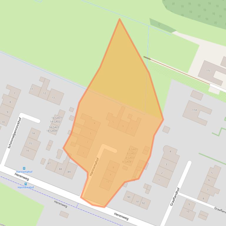 Kaart van postcodegebied 1244RC.