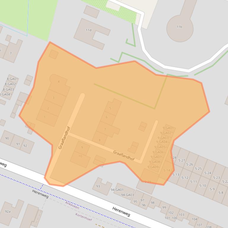 Kaart van postcodegebied 1244RD.