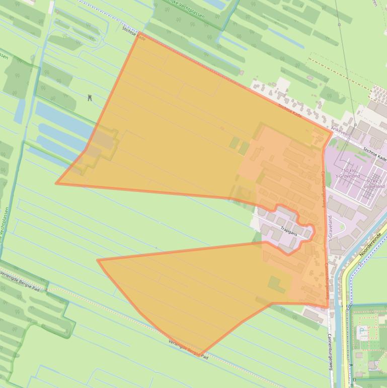 Kaart van postcodegebied 1244RH.