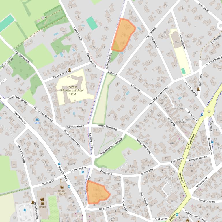 Kaart van postcodegebied 1251AE.