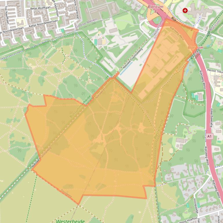 Kaart van postcodegebied 1251AV.