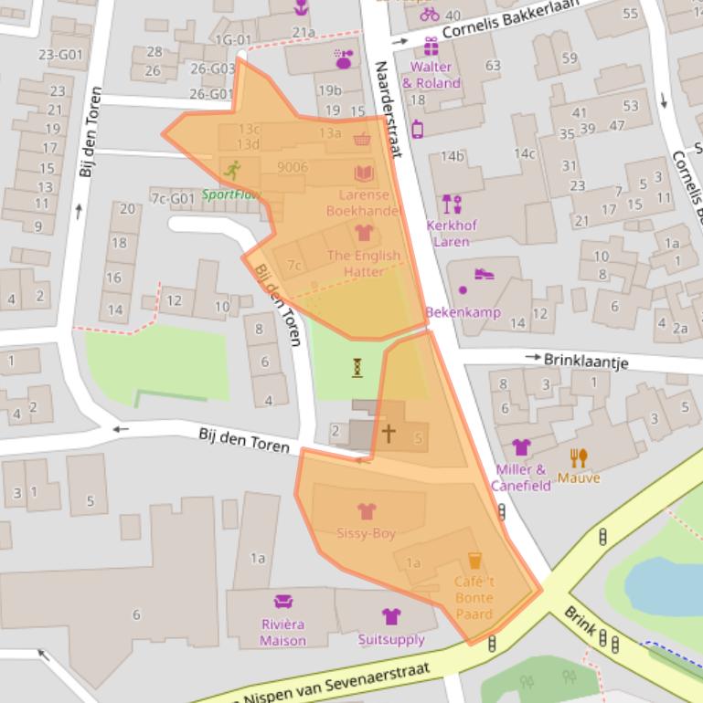 Kaart van postcodegebied 1251AW.