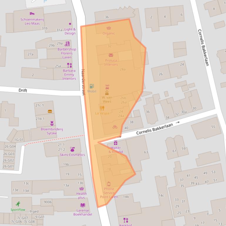 Kaart van postcodegebied 1251BC.