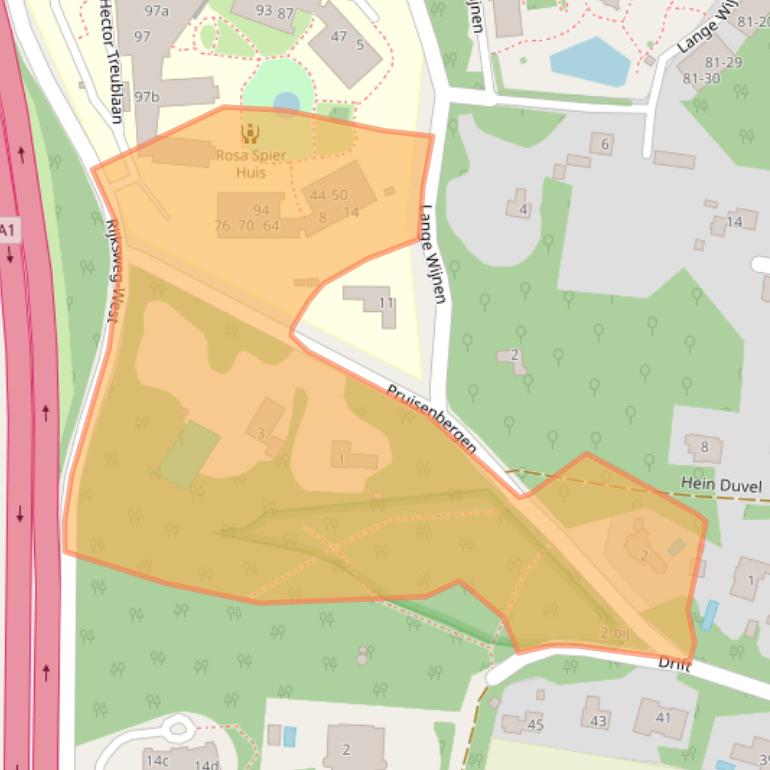Kaart van postcodegebied 1251CH.
