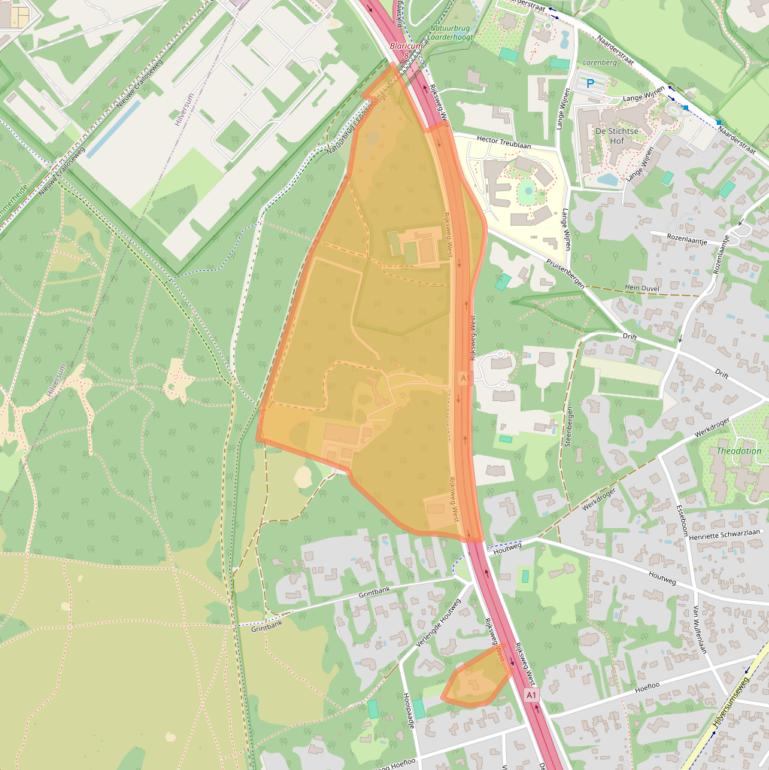 Kaart van postcodegebied 1251CJ.