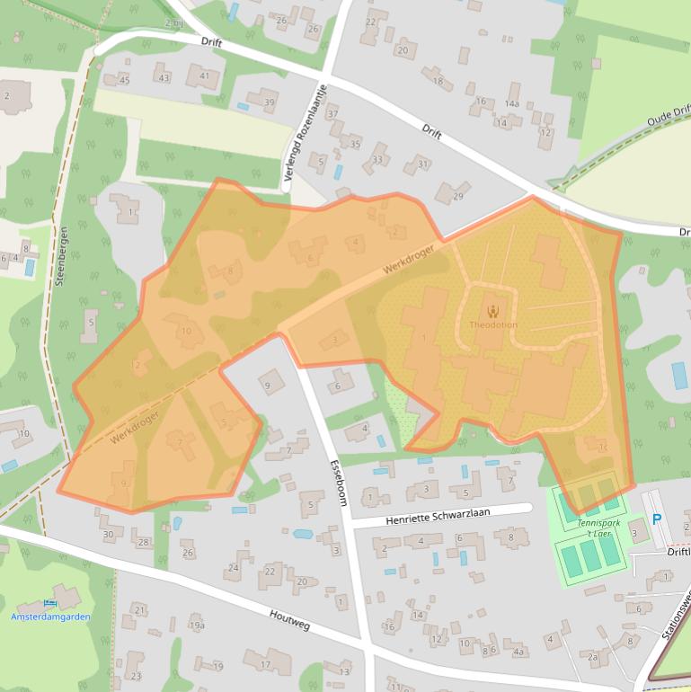 Kaart van postcodegebied 1251CM.