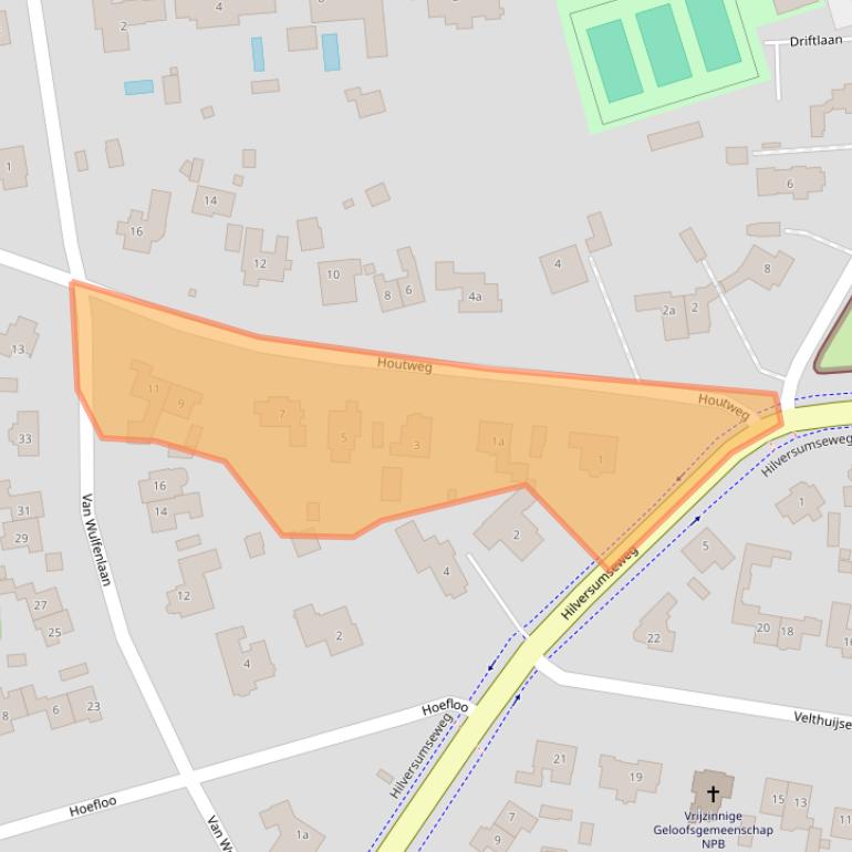 Kaart van postcodegebied 1251CR.