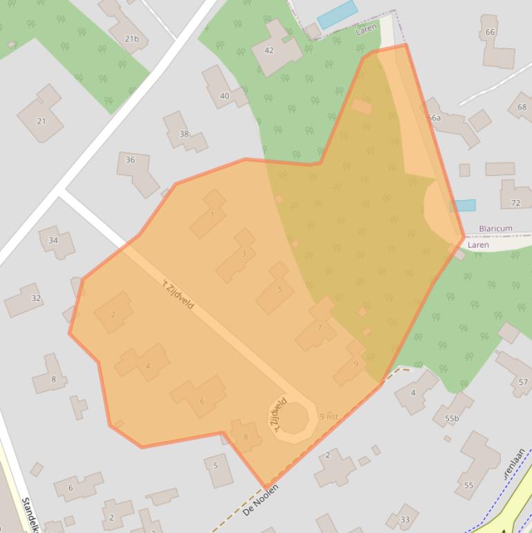 Kaart van postcodegebied 1251CZ.