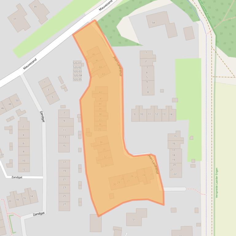 Kaart van postcodegebied 1251DD.