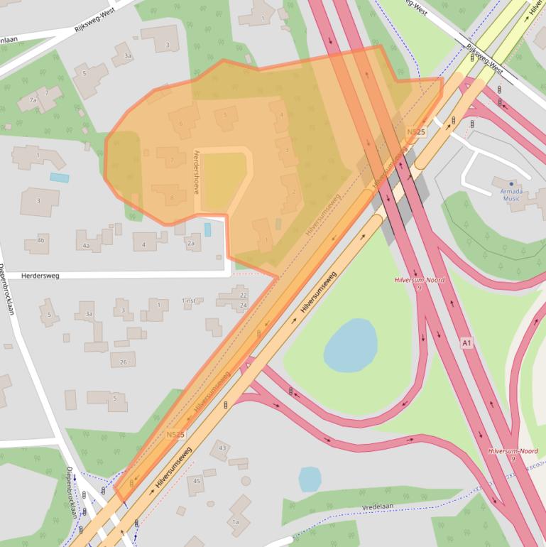 Kaart van postcodegebied 1251DE.