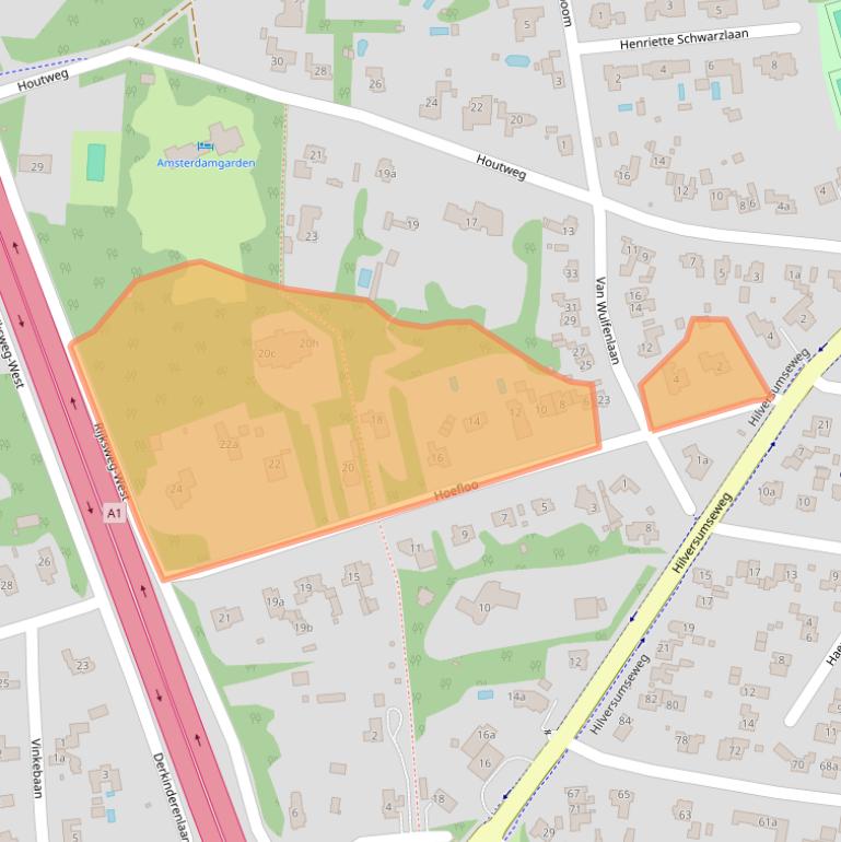 Kaart van postcodegebied 1251EB.