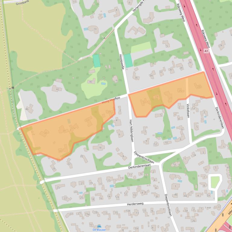 Kaart van postcodegebied 1251EC.