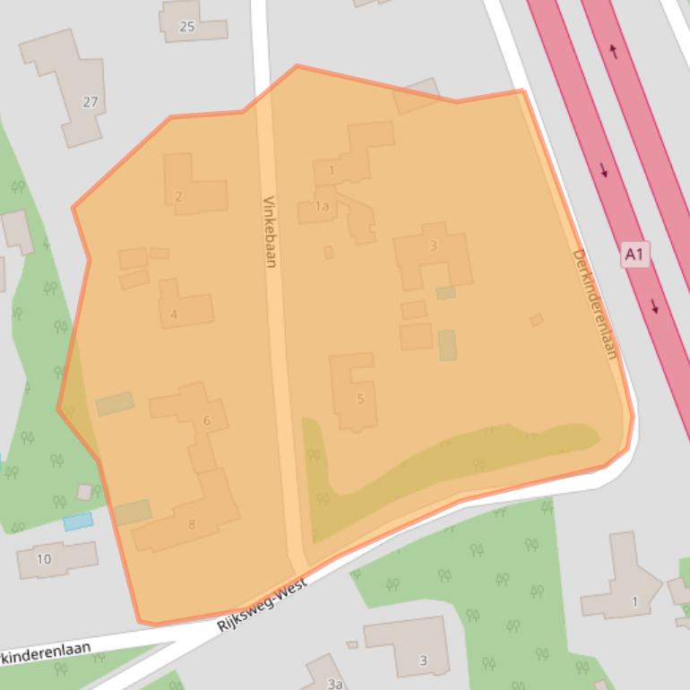 Kaart van postcodegebied 1251EJ.