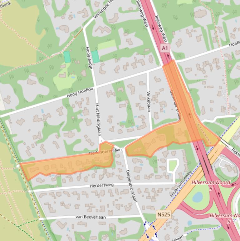 Kaart van postcodegebied 1251EK.