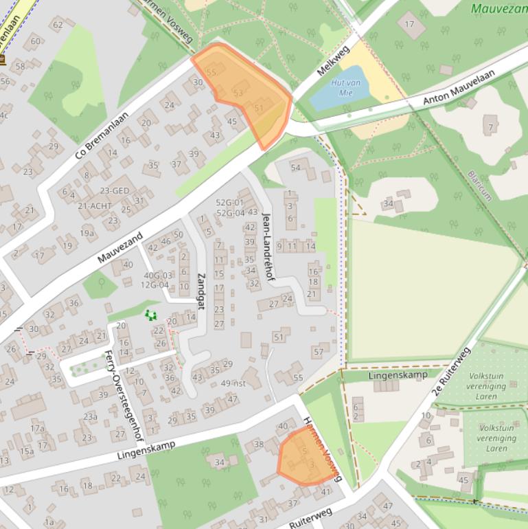 Kaart van postcodegebied 1251HR.