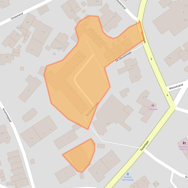 Kaart van postcodegebied 1251HZ.