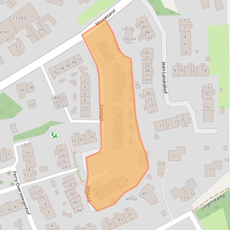 Kaart van postcodegebied 1251JA.