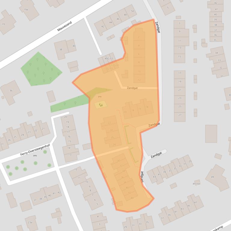 Kaart van postcodegebied 1251JB.