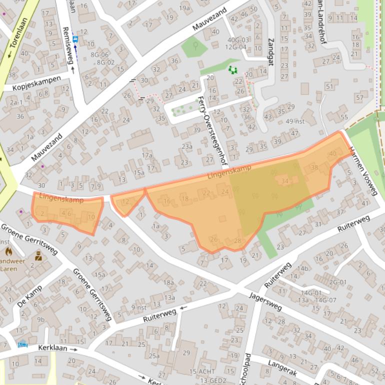 Kaart van postcodegebied 1251JK.