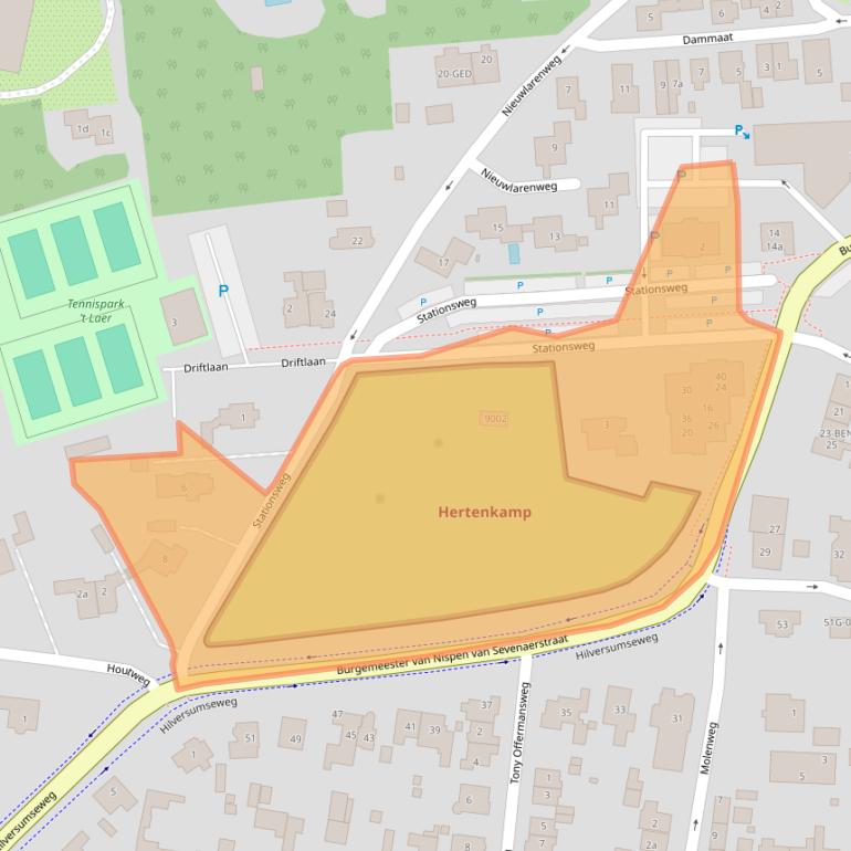 Kaart van postcodegebied 1251KC.