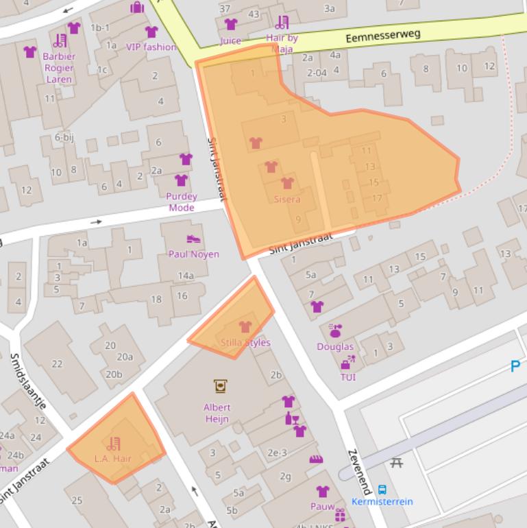 Kaart van postcodegebied 1251KX.