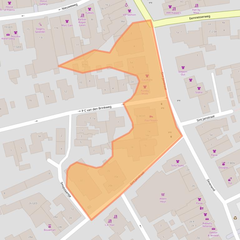 Kaart van postcodegebied 1251LA.