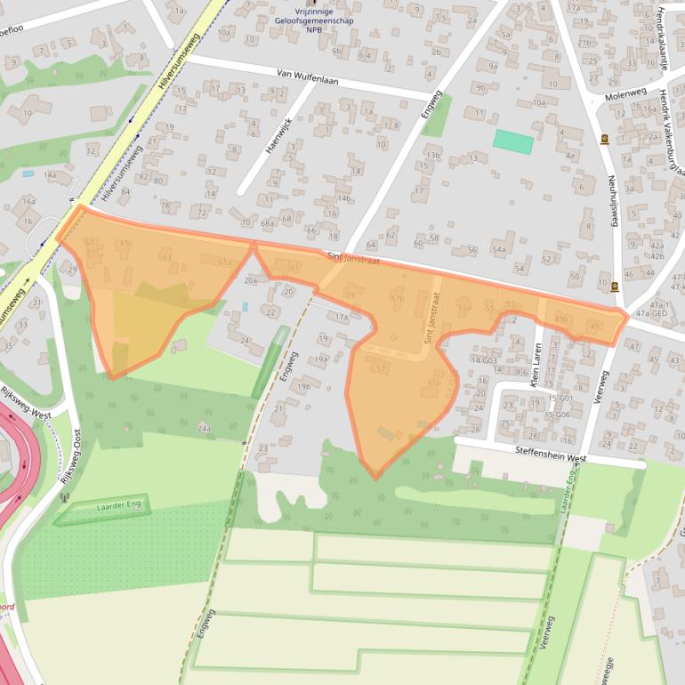 Kaart van postcodegebied 1251LC.