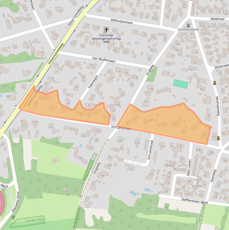 Kaart van postcodegebied 1251LD.