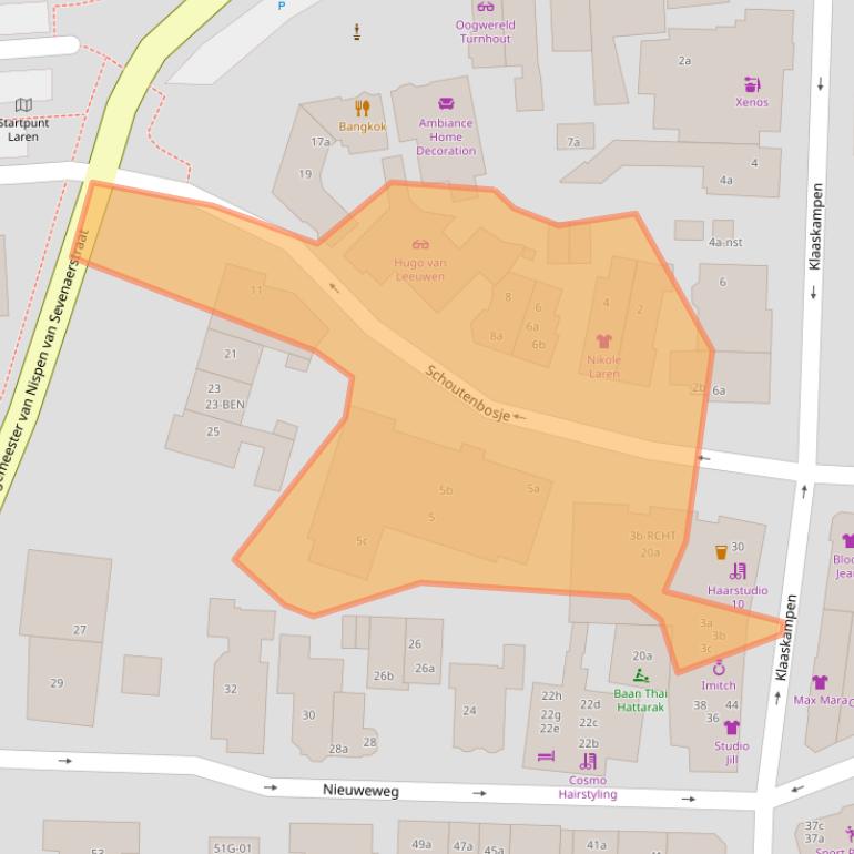 Kaart van postcodegebied 1251LE.