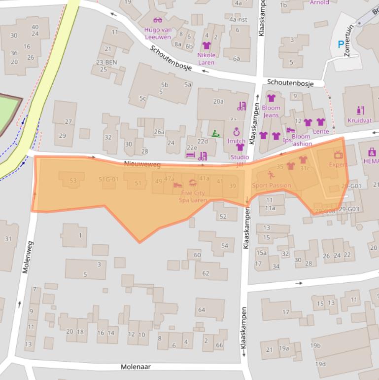 Kaart van postcodegebied 1251LH.