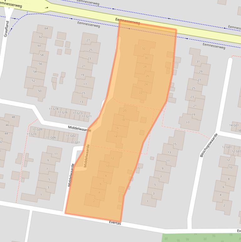 Kaart van postcodegebied 1251NS.
